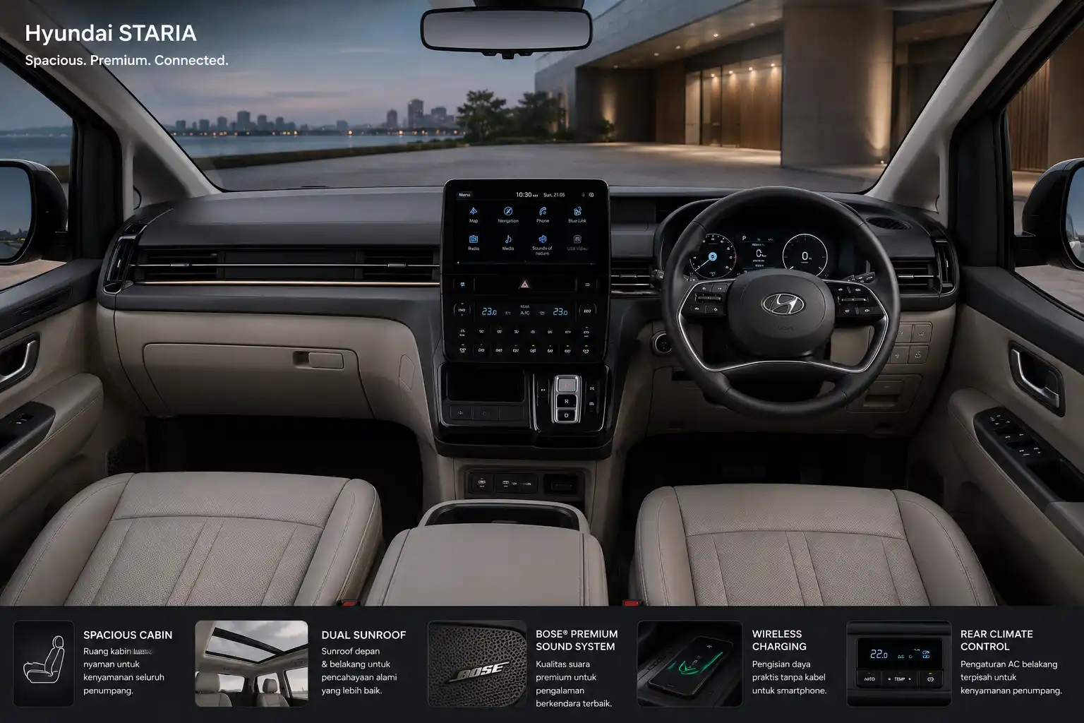 Interior Hyundai Staria - Captain Seats Premium 7-9 Penumpang